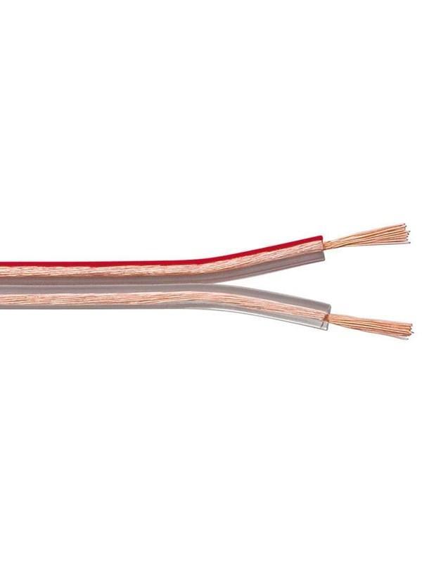 Højttalerkabel 0,75 mm² Transparent - 50m Rulle