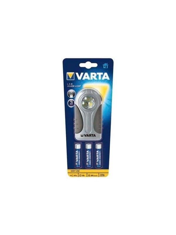 Varta Easy Line L.e.d. Sølv Lommelygte med Hvidt Lys