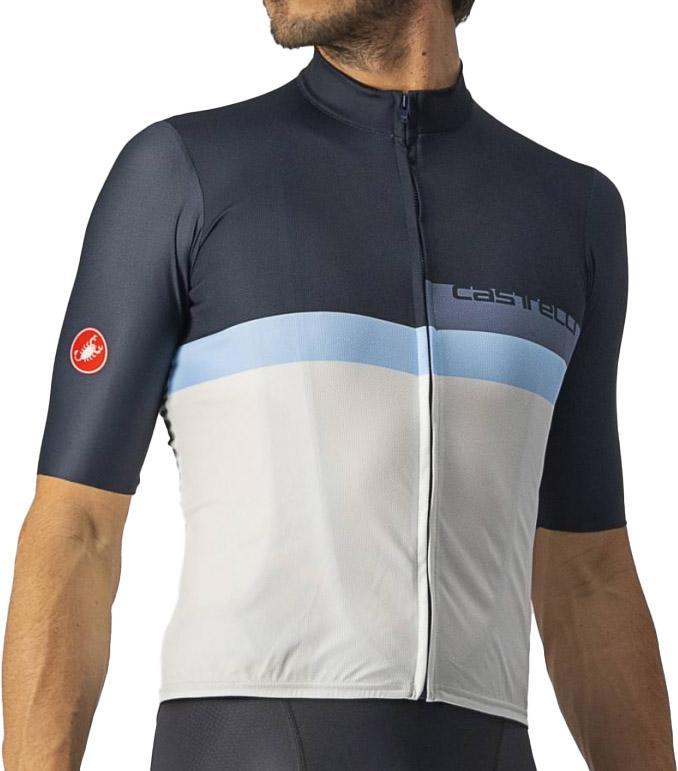 A Blocco Jersey   Blå Hvid fra Castelli