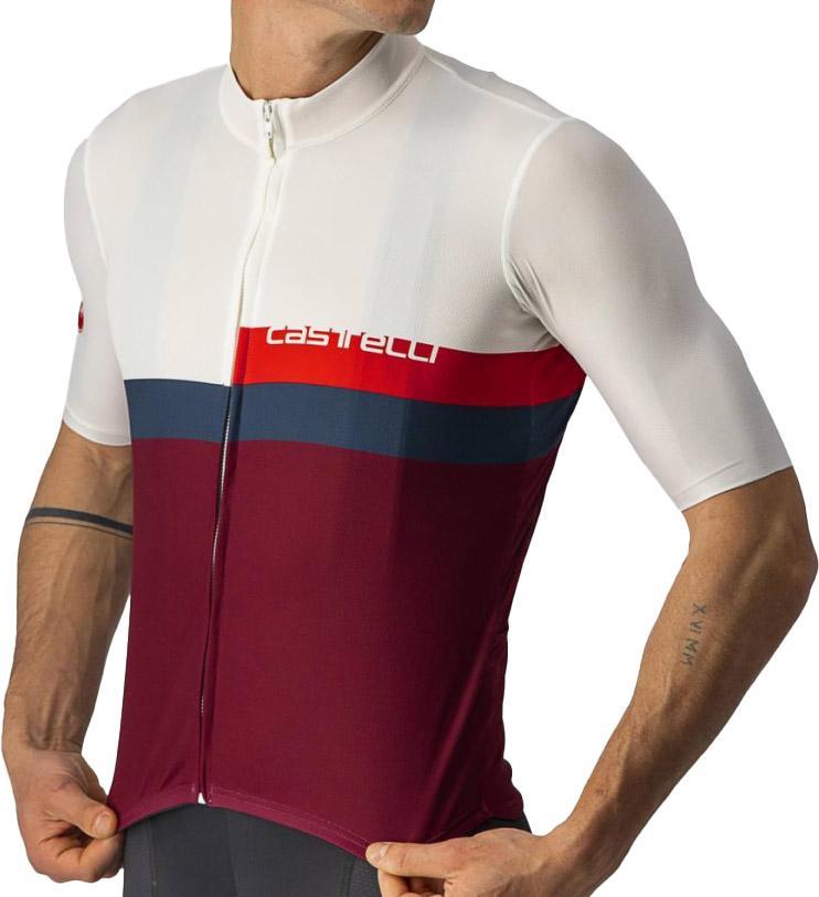 A Blocco Jersey   Rød Hvid fra Castelli
