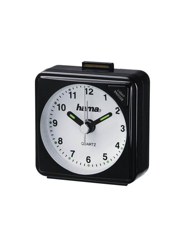 "a50" Travel Clock Black fra Hama