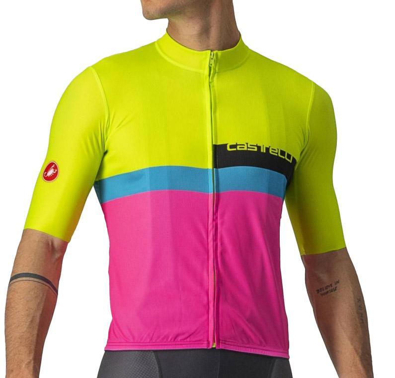 A Blocco Jersey   Gul Lyserød fra Castelli